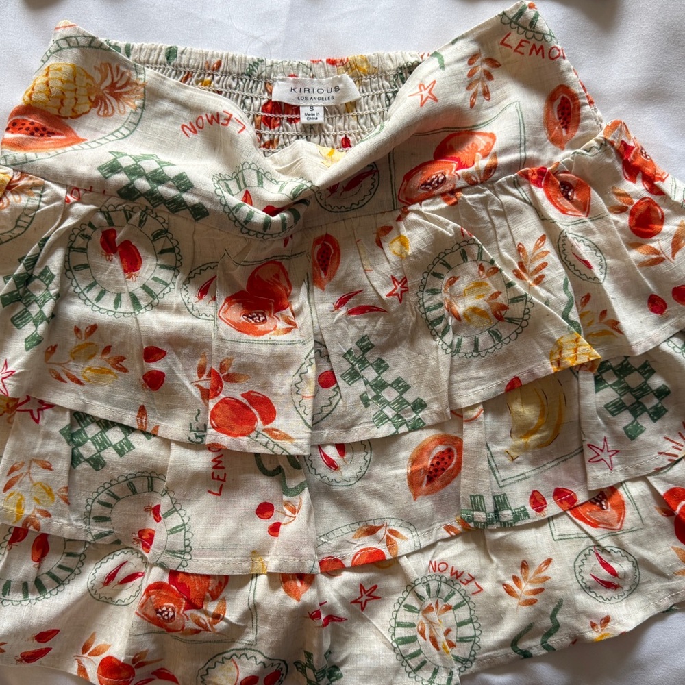 Kirious Vibrant Fruit Print Mini Skirt